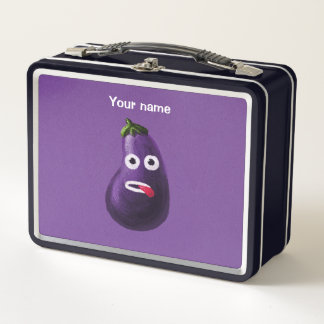 Funny Eggplant Cartoon Character Cute Vegetable