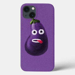 Funny Eggplant Cartoon Character Cute Vegetable Case-Mate iPhone Case