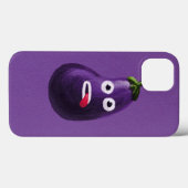 Funny Eggplant Cartoon Character Cute Vegetable Case-Mate iPhone Case (Achterkant (horizontaal))