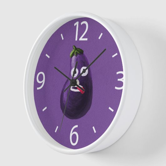 Funny Eggplant Cartoon Cute Vegetable Paars (Hoek)
