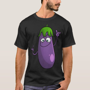 Funny Eggplant Design voor dames en heren, vruchte T-shirt