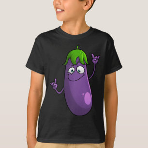 Funny Eggplant Design voor dames en heren, vruchte T-shirt