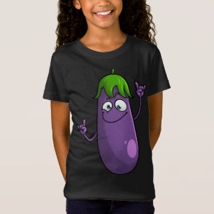 Funny Eggplant Design voor dames en heren, vruchte T-shirt