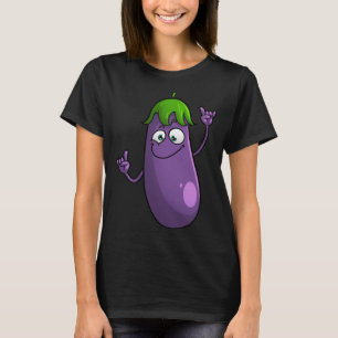 Funny Eggplant Design voor dames en heren, vruchte T-shirt