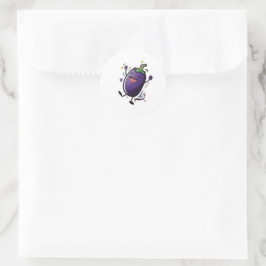 Funny Eggplant Sticker (Tas)