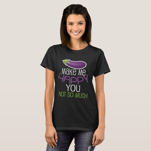 Funny Eggplant T-shirt Eggplant Gag Gift Birthday (Voorkant volledig)