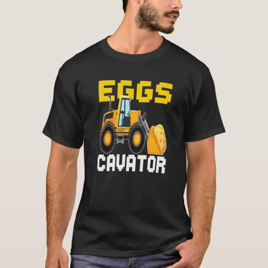 Funny Eggs Cavator Easter Bunny Excavator Easter B T-shirt (Voorkant)