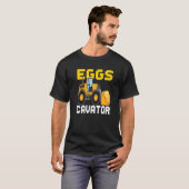 Funny Eggs Cavator Easter Bunny Excavator Easter B T-shirt (Voorkant volledig)