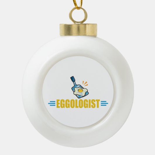 Funny Eggs Keramische Bal Ornament (Voorkant)