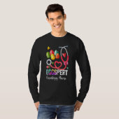 Funny Eggspert Oncology Nurse Bunny Stethoscope Ea T-shirt (Voorkant volledig)