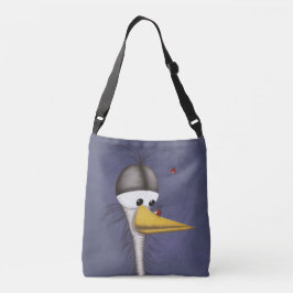Funny Egret Cartoon Crossbody Tas