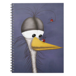 Funny Egret Cartoon Notitieboek
