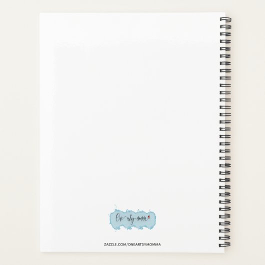 Funny Egret Cartoon Planner (Achterkant)