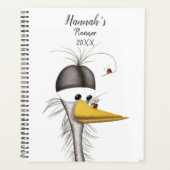 Funny Egret Cartoon Planner (Voorkant)