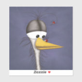 Funny Egret Cartoon Sticker (Vel)