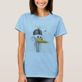 Funny Egret Cartoon T-shirt (Voorkant)