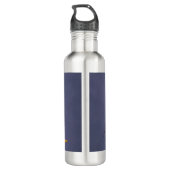 Funny Egret Cartoon Waterfles (Achterkant)