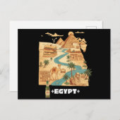 Funny Egypt Map Egyptian Vibes Briefkaart (Voorkant / Achterkant)