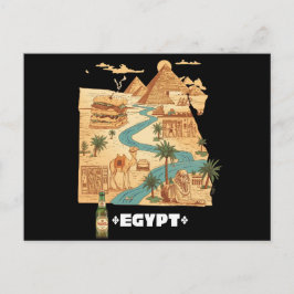 Funny Egypt Map Egyptian Vibes Briefkaart
