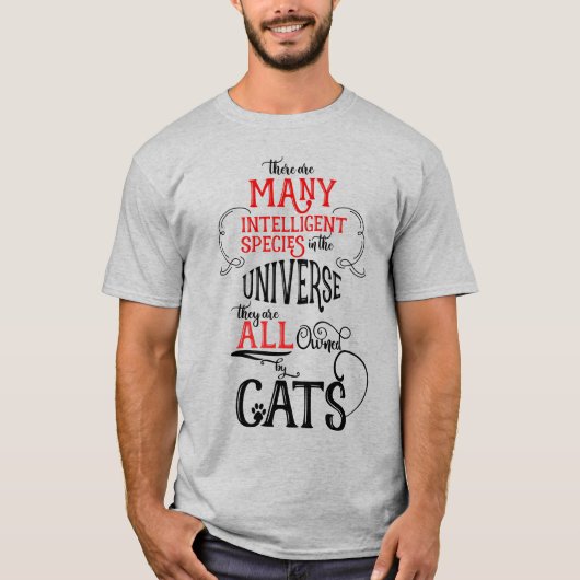 Funny Eigendom van kattenkat Lover Red en Black LI T-shirt (Voorkant)