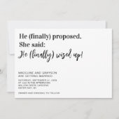 Funny eindelijk Casual huwelijksuitnodiging Kaart (Voorkant)