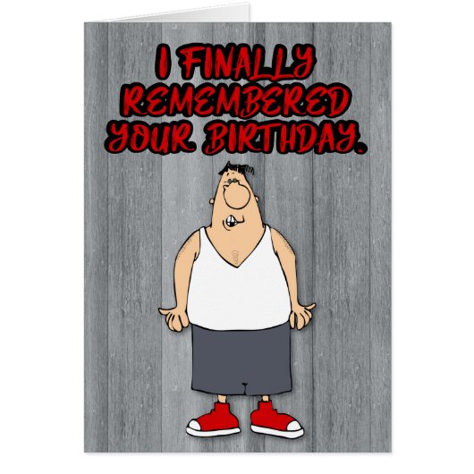 Funny "Eindelijk je verjaardag" Kaart (Voorkant)