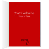 Funny "Eindelijk je verjaardag" Kaart (Binnen (Rechts))