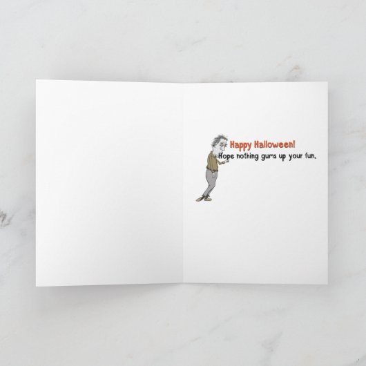 Funny Elderly Zombie Halloween Kaart (Binnen)