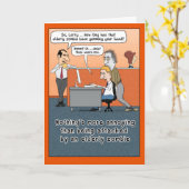 Funny Elderly Zombie Halloween Kaart (Gele Bloem)