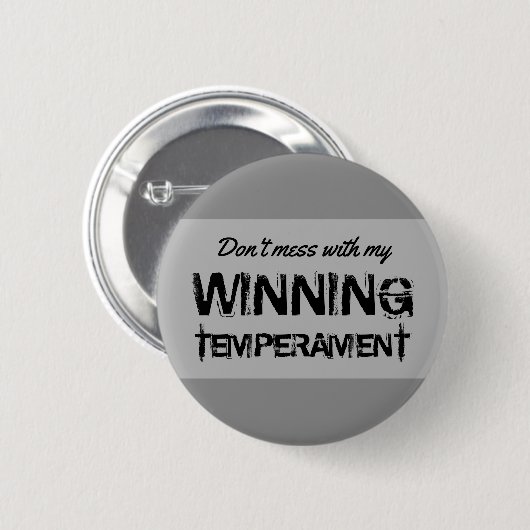 Funny Election 2016 My Winning Temperament Ronde Button 5,7 Cm (Voorkant /achterkant)