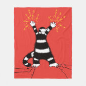 Funny Electric Cat Character High Voltage Fleece Deken (Voorkant)