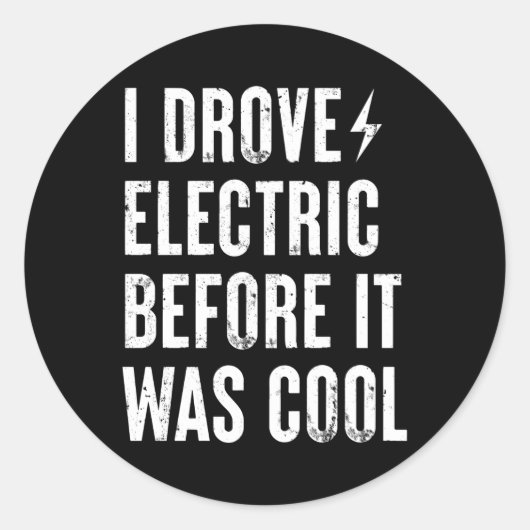 Funny Electric Vehicles EV Car Cft Ronde Sticker (Voorkant)