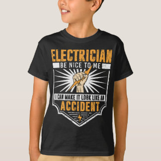 Funny Electrica Art Mannen Vrouwen werken elektris T-shirt