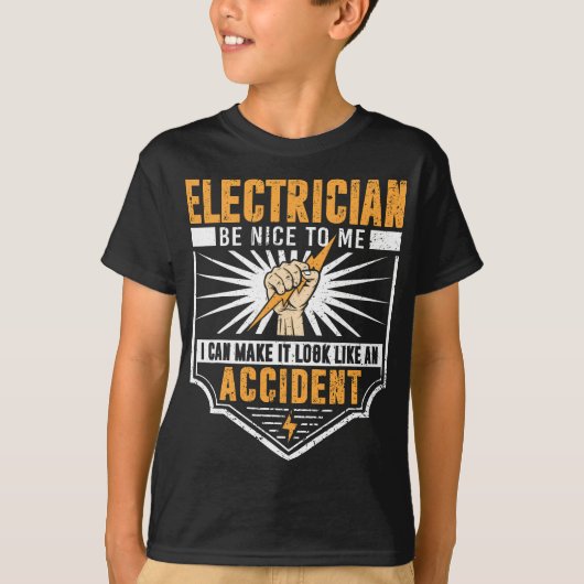 Funny Electrica Art Mannen Vrouwen werken elektris T-shirt (Voorkant)
