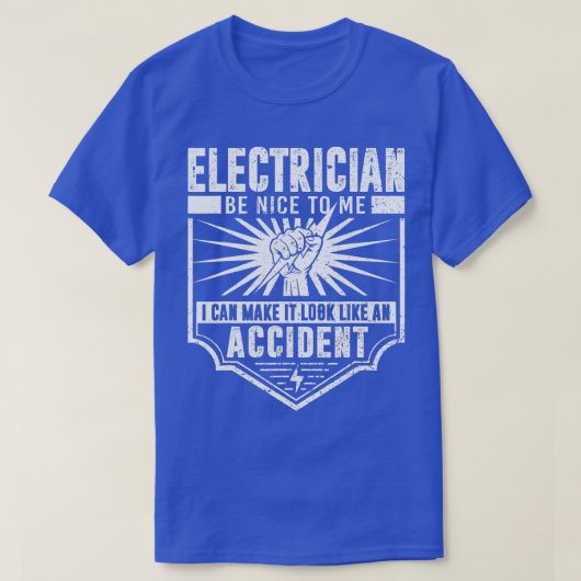 Funny Electrica Art Mannen Vrouwen werken elektris T-shirt (Design voorkant)