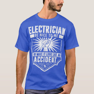 Funny Electrica Art Mannen Vrouwen werken elektris T-shirt