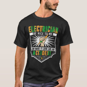 Funny Electrica Art Mannen Vrouwen werken elektris T-shirt