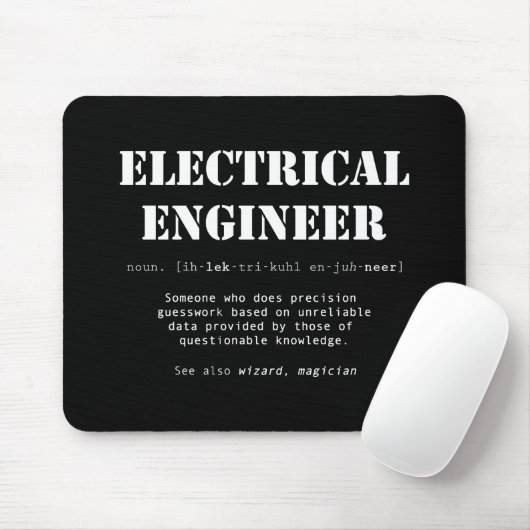 Funny Electrical Engineer Definition Gift Muismat (Met muis)