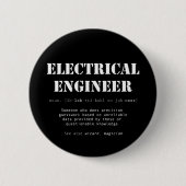 Funny Electrical Engineer Definition Gift Ronde Button 5,7 Cm (Voorkant)