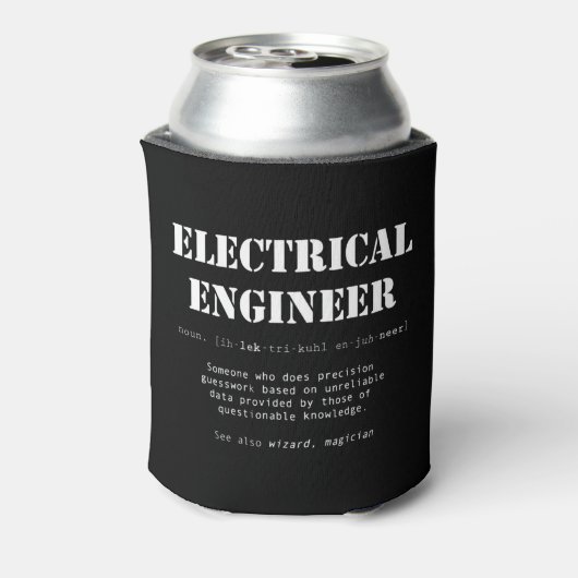 Funny Electrical Engineer Definition Gifti Blikjeskoeler (Blikje Achterkant)