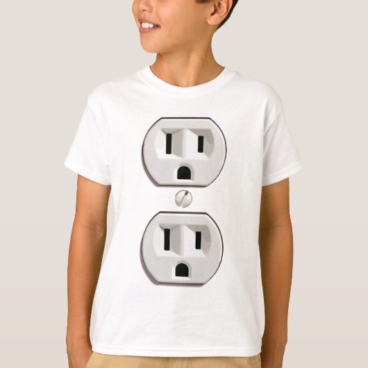 Funny Electrical Outlet Costuum T-shirt (Voorkant)