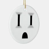 Funny Electrical Outlet Keramisch Ornament (Rechts)