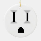 Funny Electrical Outlet Keramisch Ornament (Achterkant)