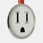 Funny Electrical Outlet Metalen Ornament (Rechts)