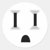 Funny Electrical Outlet Ronde Sticker (Voorkant)
