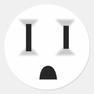 Funny Electrical Outlet Ronde Sticker