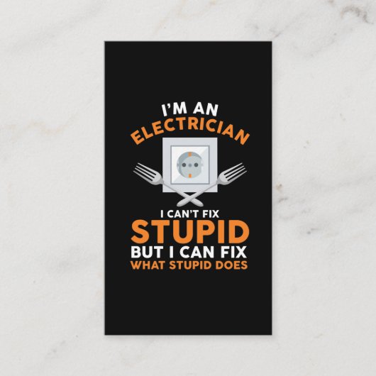 Funny Electrice Advice Craftsman Expert Humor Visitekaartje (Voorkant)
