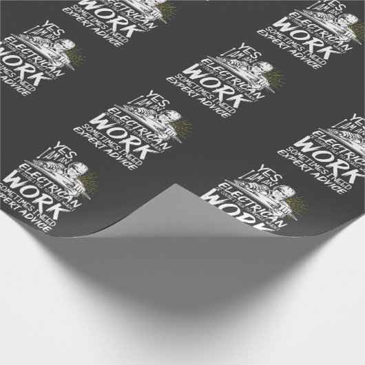 Funny Electrice Advice Electronics Expert Cadeaupapier (Hoek)