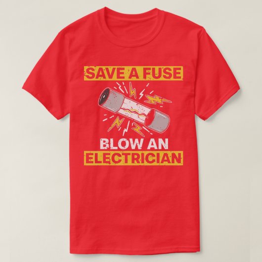 Funny Electrice Art Mannen Vrouwen Elektrisch Fuse T-shirt (Design voorkant)
