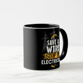 Funny Electrice Gifts for Electricians Mok (Voorkant rechts)